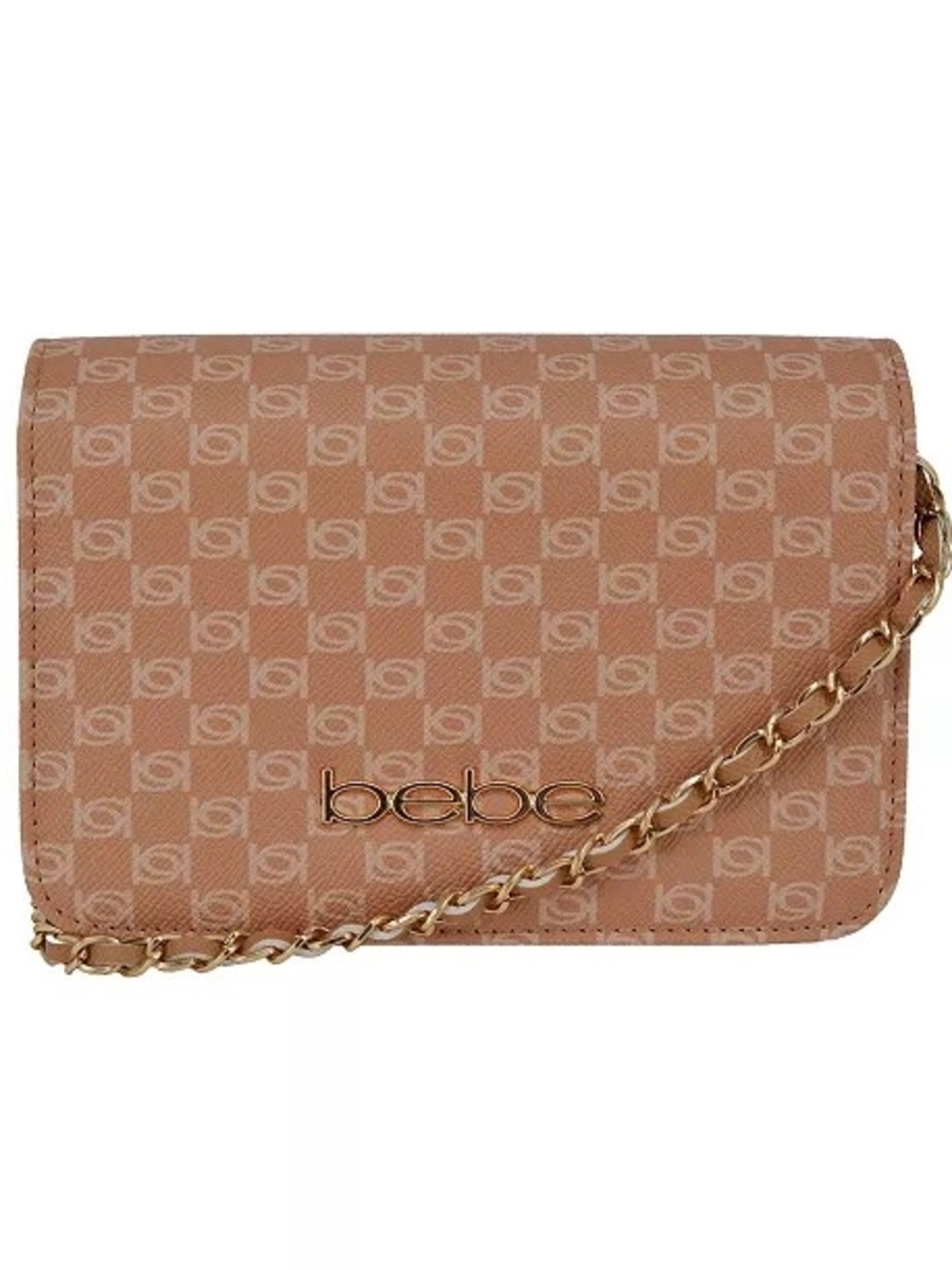 bebe Quilted Logo Chain Crossbody Bag Women's Adela Monogram Mini Crossbody